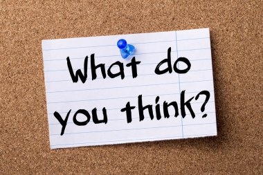 Ne düşünüyorsun? -Kalçası Not kağıt tutturulmuş bulletin board