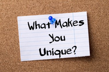 Benzersiz kılan nedir? -Kalçası Not kağıt tutturulmuş Bülteni bo