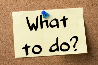 Ne yapmalı? -Yapışkanlı etiket tutturulmuş bulletin board