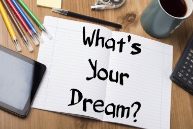 Senin hayalin nedir? -Not Defteri ile metin