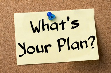 Planın ne? -Yapışkanlı etiket tutturulmuş bulletin board