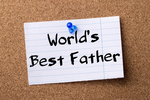 Καλύτερος πατέρας του κόσμου - χάρτινες έσκισε στα καρφιτσωμένα στην ενημερωτικό δελτίο Μπόα — Φωτογραφία Αρχείου