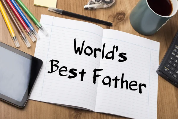 Meilleur père du monde - Note Pad avec texte — Photo