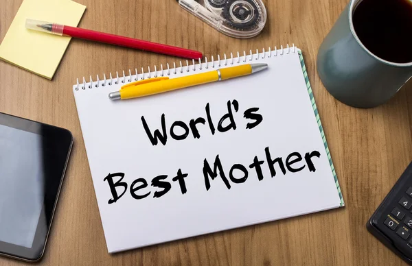 Die beste Mutter der Welt - Notizblock mit Text — Stockfoto