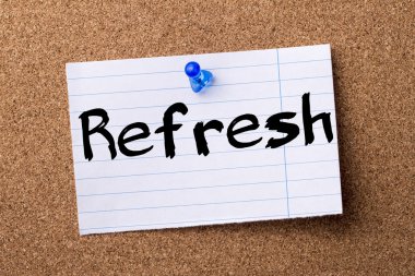 Yenileme - kalçası Not kağıt bulletin board tutturulmuş