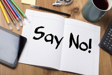 Hayır demek! -Not Defteri ile metin