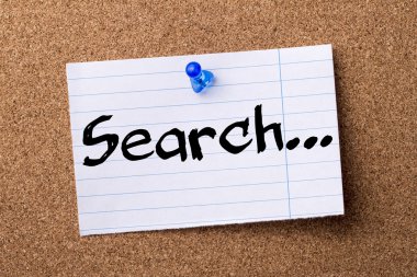 Arama... - kağıt bulletin board tutturulmuş kalçası Not