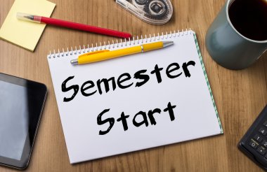 Semester Start - Note Pad With Text clipart