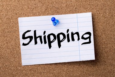 Nakliye - kalçası Not kağıt bulletin board tutturulmuş