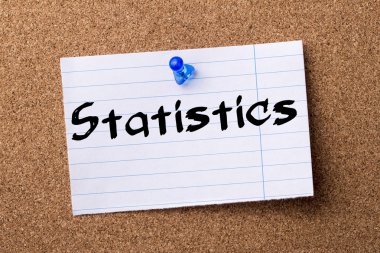 İstatistikler - kalçası not kağıdı bulletin board tutturulmuş.