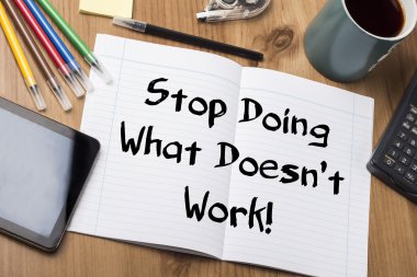 Ne işe yaramazsa yapmayı kes! -Not Defteri ile metin