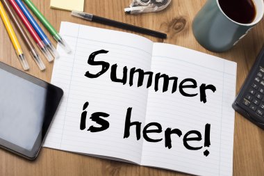 Yaz geldi! -Not Defteri ile metin