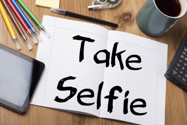 Selfie - metin ile Pad Not al
