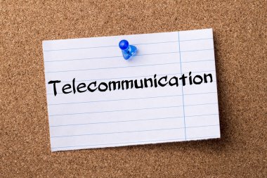 Telekomünikasyon - kalçası not kağıdı bulletin board tutturulmuş.