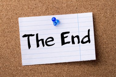 Son - kalçası not kağıdı bulletin board tutturulmuş.