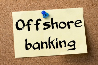 Offshore Bankacılık - yapışkanlı etiket tutturulmuş bulletin board