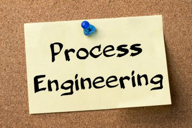 Mühendislik - işlemek yapışkanlı etiket tutturulmuş bulletin board