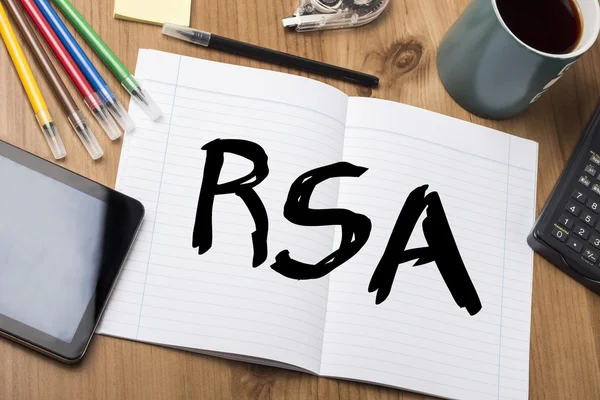 RSA - Almofada de notas com texto — Fotografia de Stock