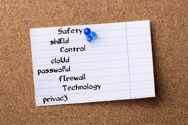 Proteção de segurança Controle de senha da nuvem Firewall Tecnologia Privacidade — Fotografia de Stock