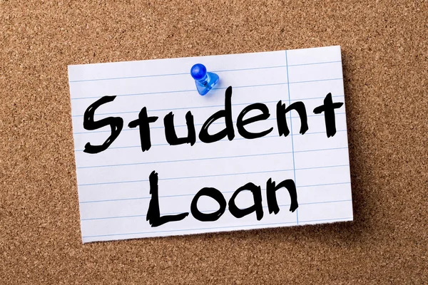 Student Loan - teared note paper pinned on bulletin board