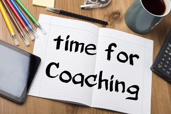 Tijd voor Coaching - merk op Pad met tekst — Stockfoto