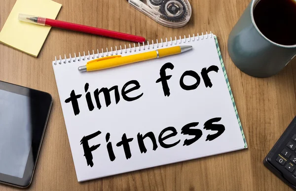 Time for Fitness - Blocco note con testo — Foto Stock