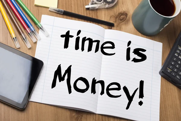 Time is money! - Note Pad With Text — Stock Photo, Image