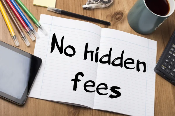 No hidden fees - Note Pad With Text