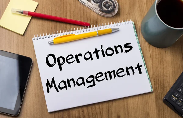 Operations Management - Note Pad With Text