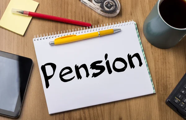 Pension - Note Pad With Text — Stock Photo, Image