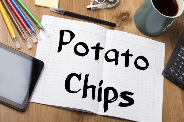 Potato Chips - Note Pad With Text — Stock Photo, Image