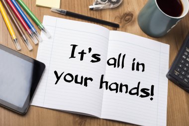 Hepsi sizin ellerinizde! -Not Defteri ile metin