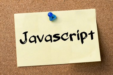 JavaScript - yapışkanlı etiket bulletin board tutturulmuş.