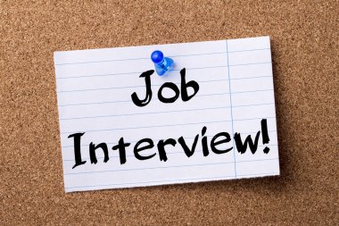 İş görüşmesi! -Kalçası Not kağıt tutturulmuş bulletin board