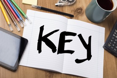 Anahtar - Not Defteri ile metin