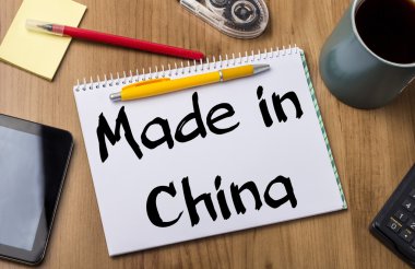 Çin - not defteri metin ile yapılan