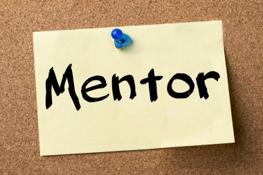 Akıl hocası - yapışkanlı etiket bulletin board tutturulmuş.