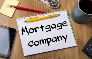 Mortgage şirketi - Not Defteri ile metin