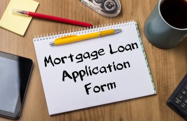 Kredi başvuru formu - not defteri metin ile ipotek