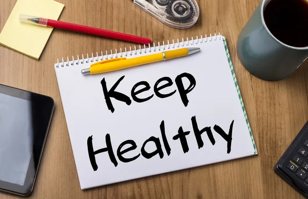 Keep Healthy - Note Pad with Text — стоковое фото