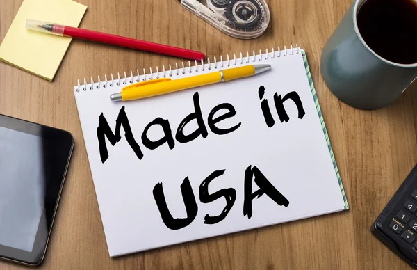 Made in USA - Blocco note con testo — Foto Stock