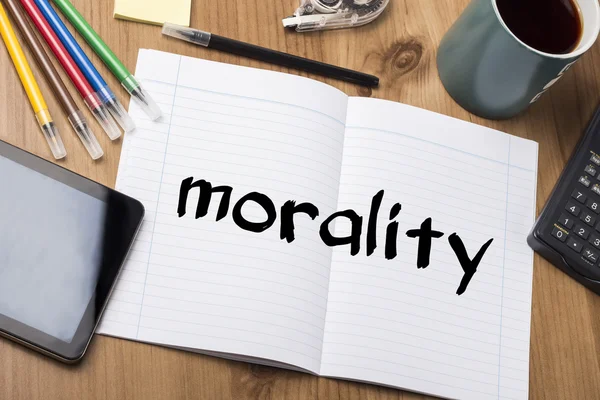 Moralidad - Bloc de notas con texto —  Fotos de Stock