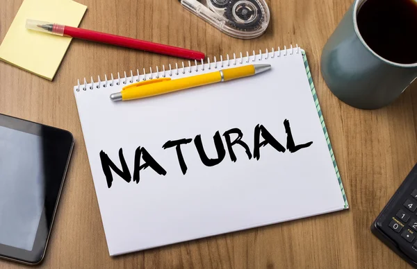 Natuurlijke - notitie Pad met tekst — Stockfoto