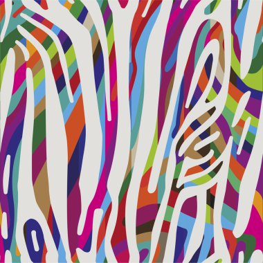 Background with colorful Zebra skin pattern clipart