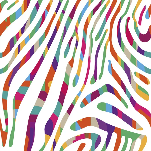 Fundo com padrão de pele Zebra colorido —  Vetores de Stock