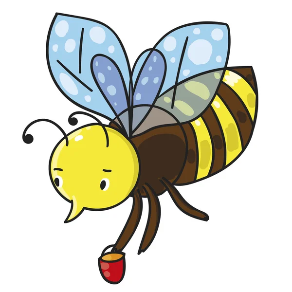 Bee. vectorillustratie — Stockvector