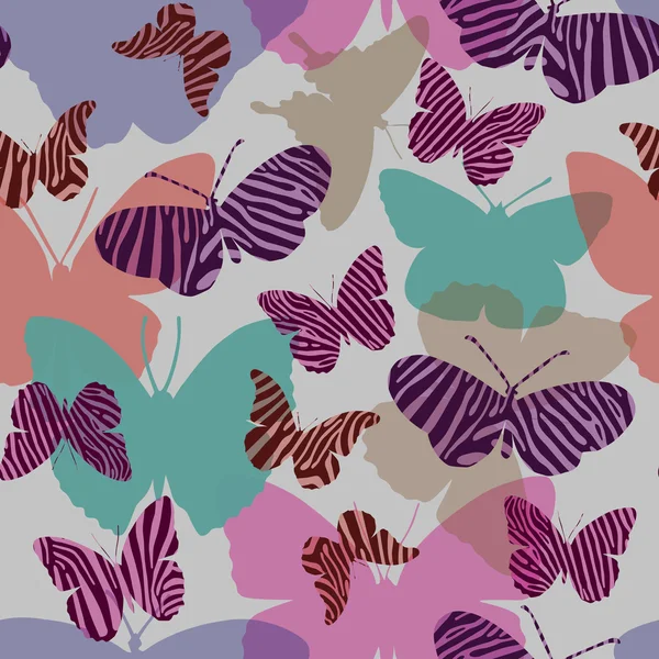 Seamless pattern with butterflies — Stock Vector