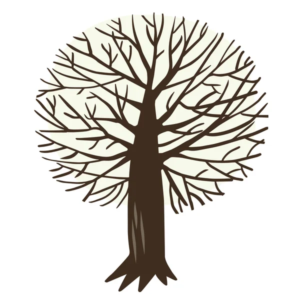 Illustrazione vettoriale con un albero Vettoriali Stock Royalty Free