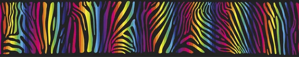 シマウマの皮で虹色と背景 — ストックベクタ