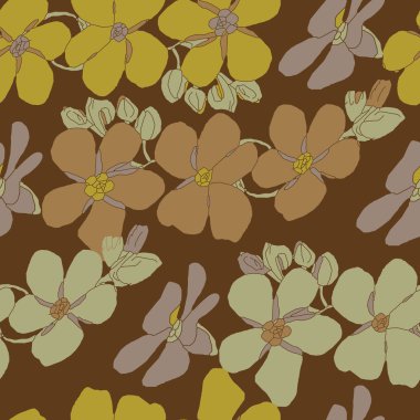 çiçek Dikişsiz vintage desen